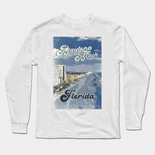 Retro Daytona Beach Florida / Vintage style poster / Long Sleeve T-Shirt